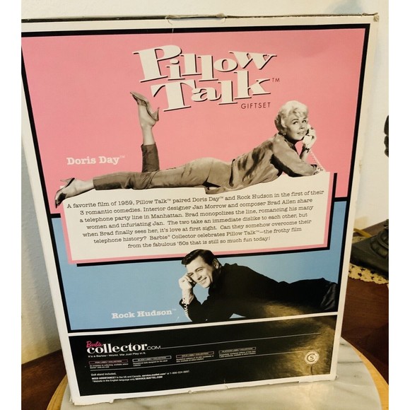 Barbie Collector Pillow Talk Doris Day And Rock Hudson Doll GiftSet NEW IN BOX - Picture 12 of 12